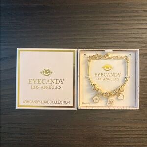 NEW Eye Candy gold charm bracelet